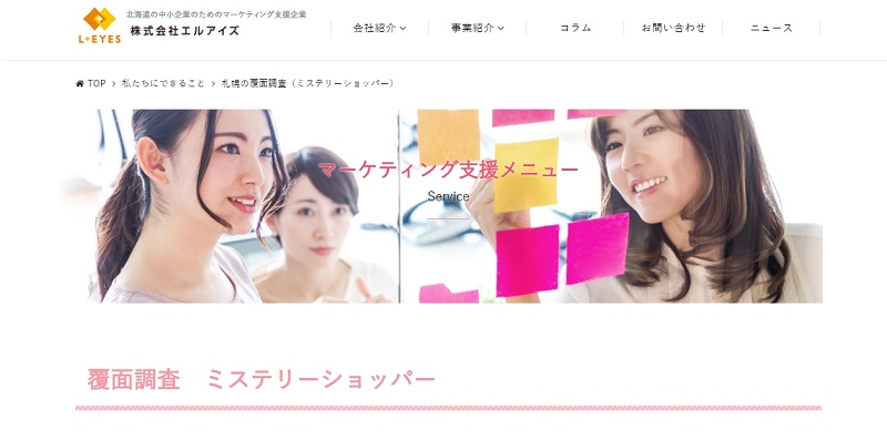 エルアイズ公式HPキャプチャ画像